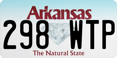 AR license plate 298WTP