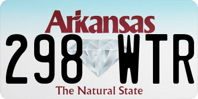 AR license plate 298WTR