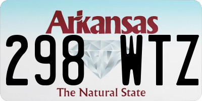 AR license plate 298WTZ