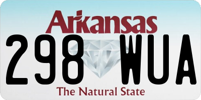 AR license plate 298WUA