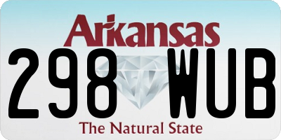 AR license plate 298WUB