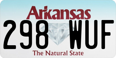 AR license plate 298WUF