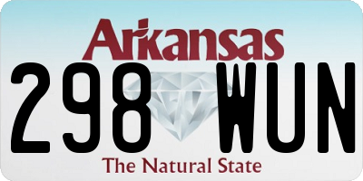 AR license plate 298WUN