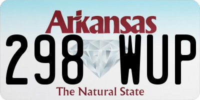 AR license plate 298WUP
