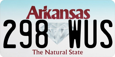 AR license plate 298WUS