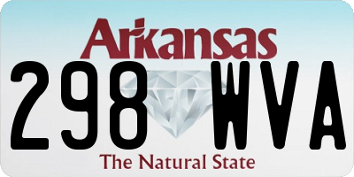 AR license plate 298WVA