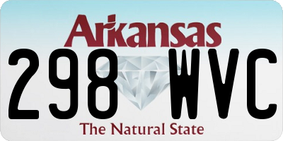 AR license plate 298WVC
