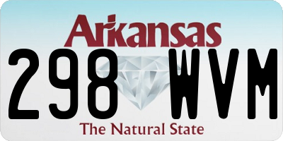 AR license plate 298WVM