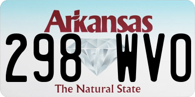 AR license plate 298WVO