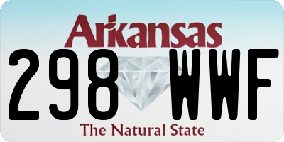 AR license plate 298WWF