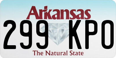 AR license plate 299KPO