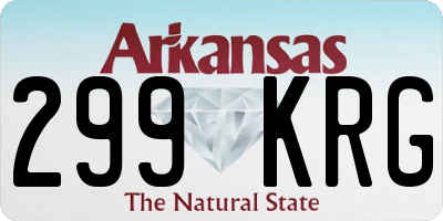 AR license plate 299KRG