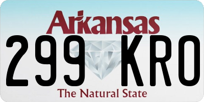 AR license plate 299KRO