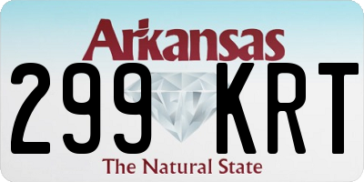 AR license plate 299KRT