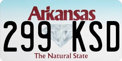 AR license plate 299KSD