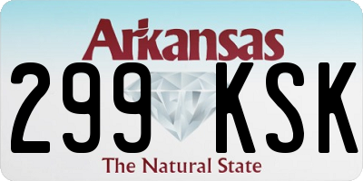 AR license plate 299KSK
