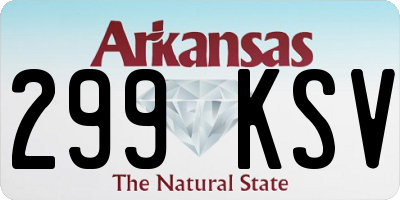 AR license plate 299KSV