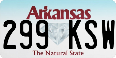 AR license plate 299KSW