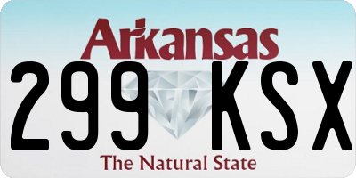 AR license plate 299KSX