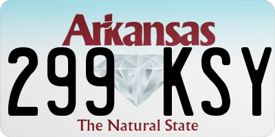 AR license plate 299KSY