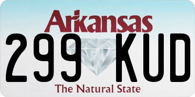 AR license plate 299KUD