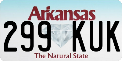 AR license plate 299KUK