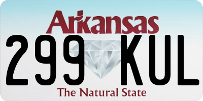 AR license plate 299KUL