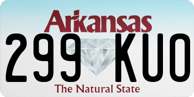 AR license plate 299KUO