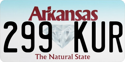 AR license plate 299KUR