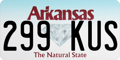 AR license plate 299KUS