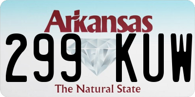 AR license plate 299KUW