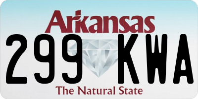 AR license plate 299KWA