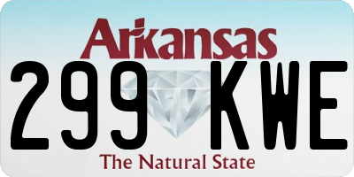 AR license plate 299KWE