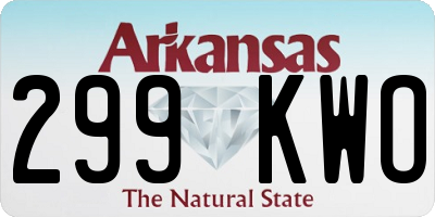 AR license plate 299KWO