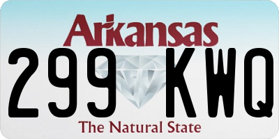 AR license plate 299KWQ