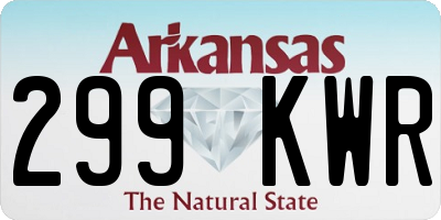 AR license plate 299KWR