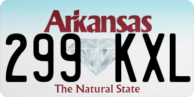 AR license plate 299KXL