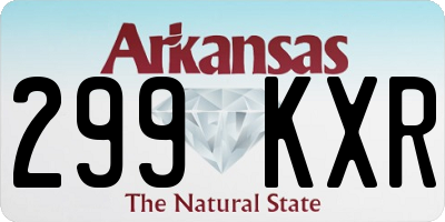AR license plate 299KXR
