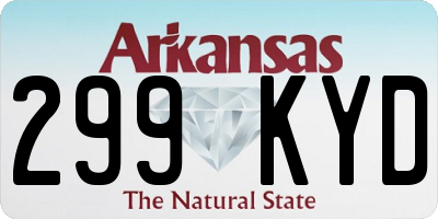 AR license plate 299KYD