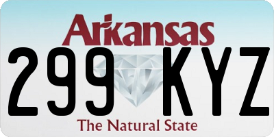 AR license plate 299KYZ