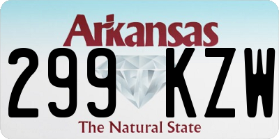 AR license plate 299KZW