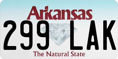 AR license plate 299LAK