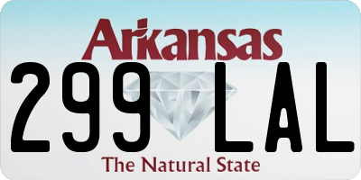 AR license plate 299LAL