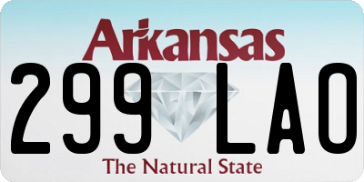 AR license plate 299LAO