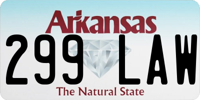 AR license plate 299LAW