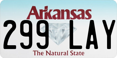 AR license plate 299LAY
