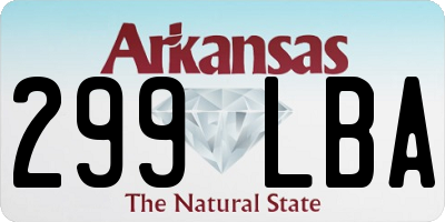 AR license plate 299LBA
