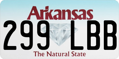 AR license plate 299LBB