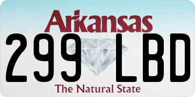 AR license plate 299LBD