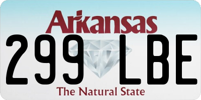 AR license plate 299LBE